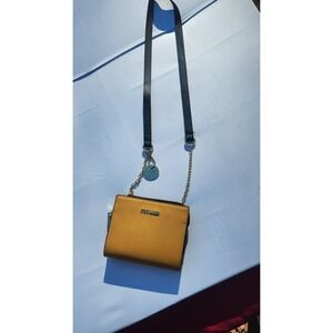 Steve Madden Mustard Yellow Wallet Purse Crossbody Double Zip & Snap Close NWOT